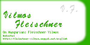 vilmos fleischner business card